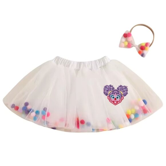 Abby Cadabby Outfit First Birthday Dress Sesame Street Skirt Clothes Smash Cake - Picture 2 of 4